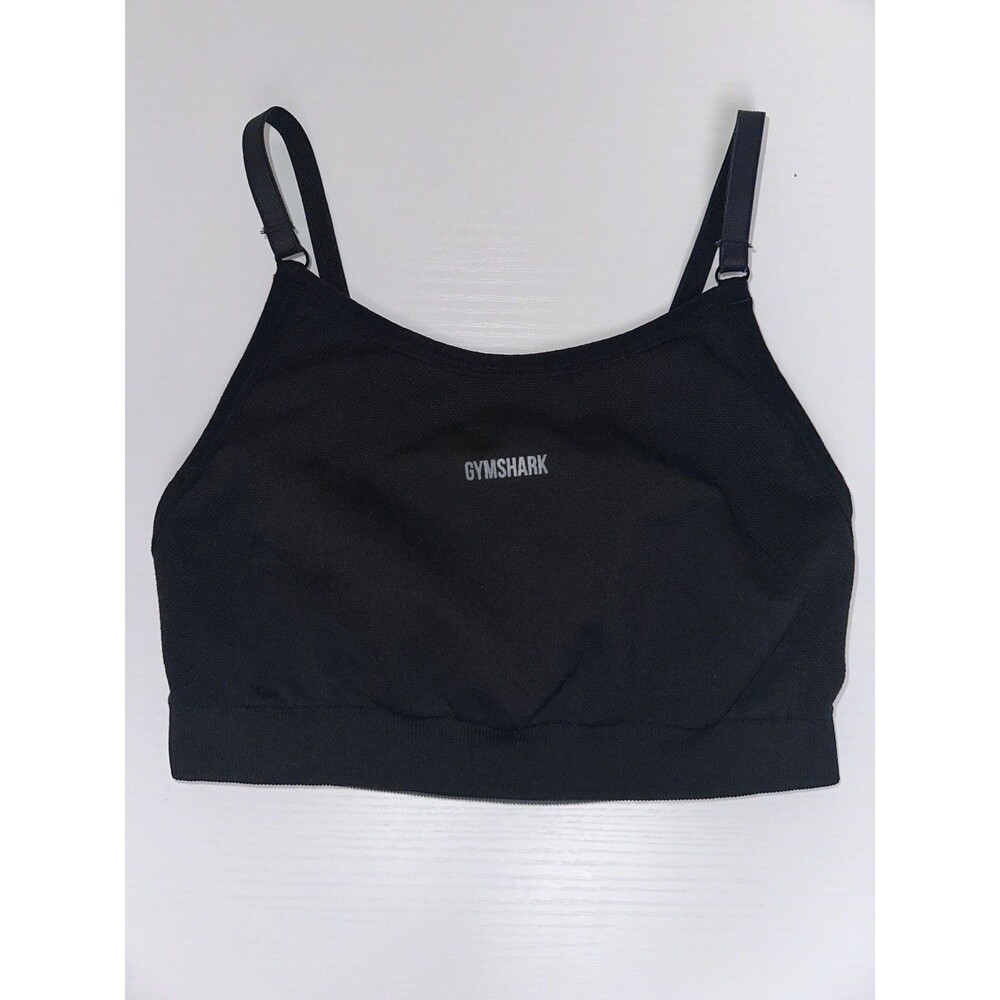 Gymshark Women’s XS Black Seamless Sports Bra Adjustable Straps